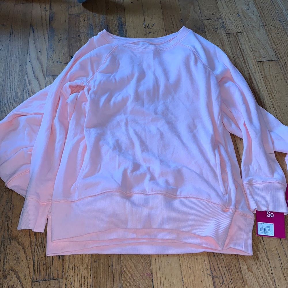 So raglan tunic sweatshirt peony embrace